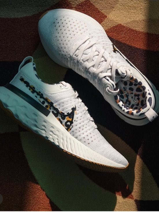 Nike Shoes - Nike React Infinity Flyknit Women’s Running Shoes with Leopard Print Swoosh